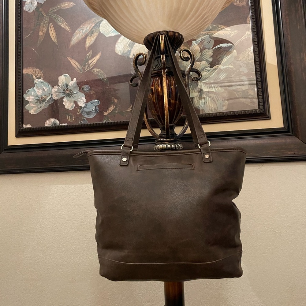 thirty-one Brown Leather Tote Bag